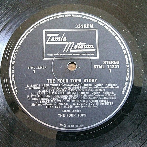 Vintage Vinyl LP Four Tops Story 1964 -72 Tamla Motown Double Album Gatefold EMI - Picture 6 of 16